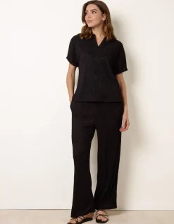 Grandad Collar Oversized Top