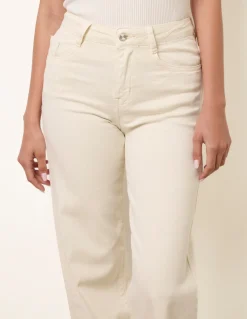 Hem Wide Leg Soft Jeans