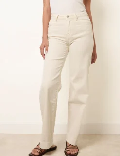 Hem Wide Leg Soft Jeans