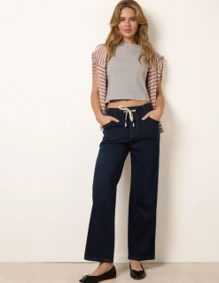 Herringbone Tie Up Stretch Trousers