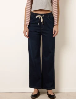 Herringbone Tie Up Stretch Trousers