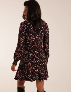 High Neck Keyhole Mini Dress