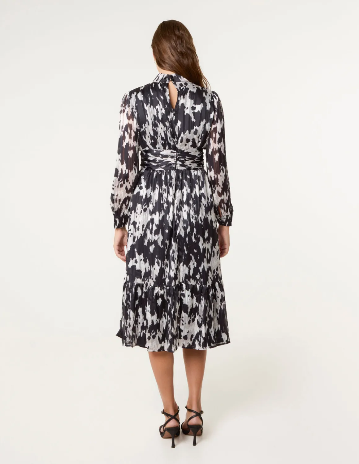 High Neck Midi Dress