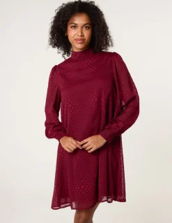 High Neck Shift Dress