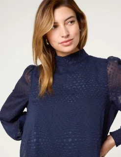 High Neck Shift Dress