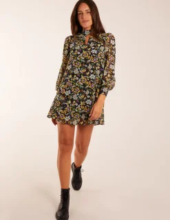 High Neck Swing Dress