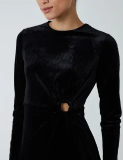 High Neck With Keyhole Detail & Long Sleeve Dress