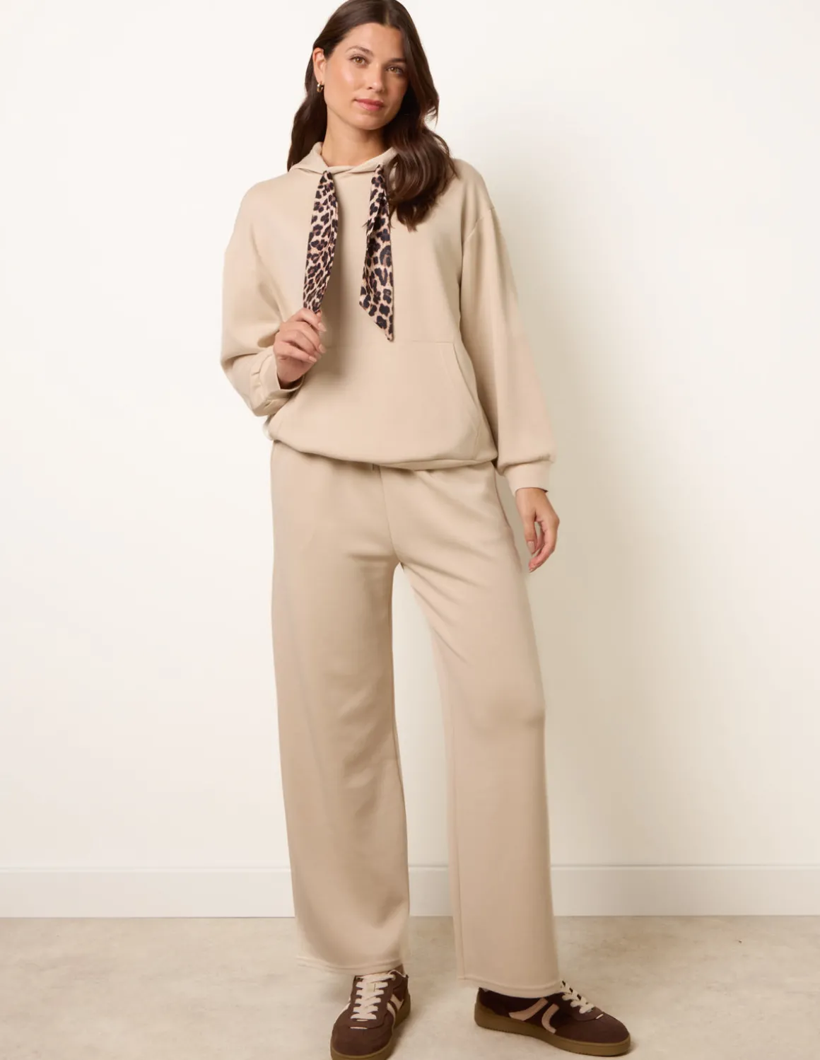 Hooded Leopard Tie & Pant Set