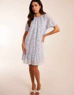 Jacquard Smock Mini Dress