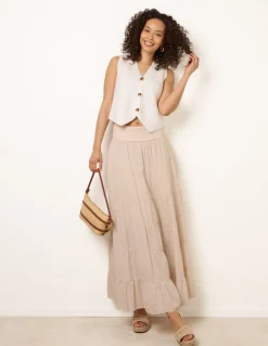 Jersey Band Tiered Skirt