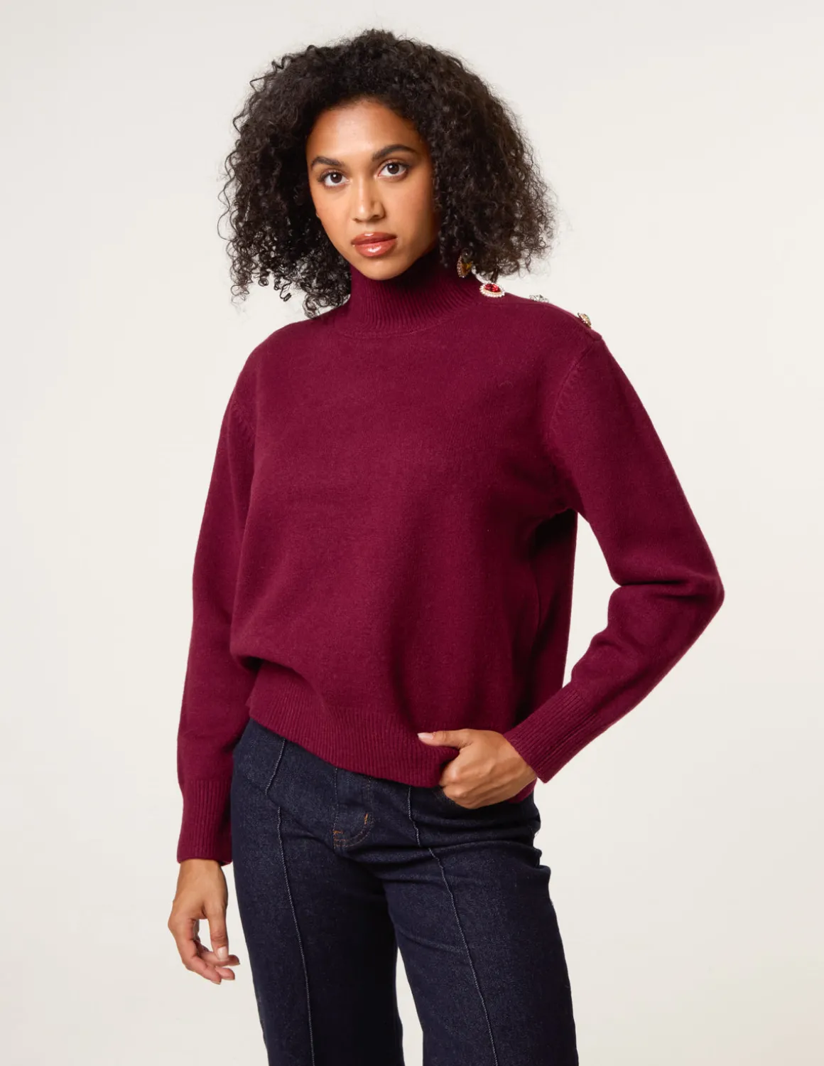 Jewel Button Jumper