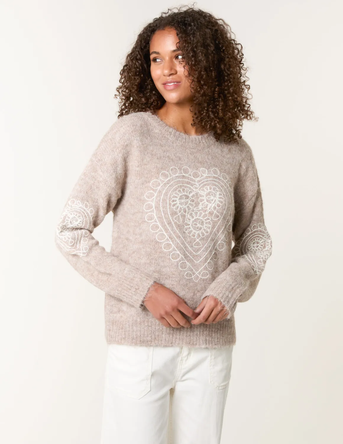 Jumper With Embroidered Heart