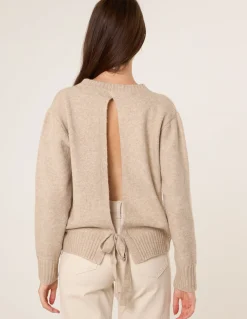 Jumper With Open Back Bow Tie