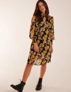 Keyhole High Neck Dress