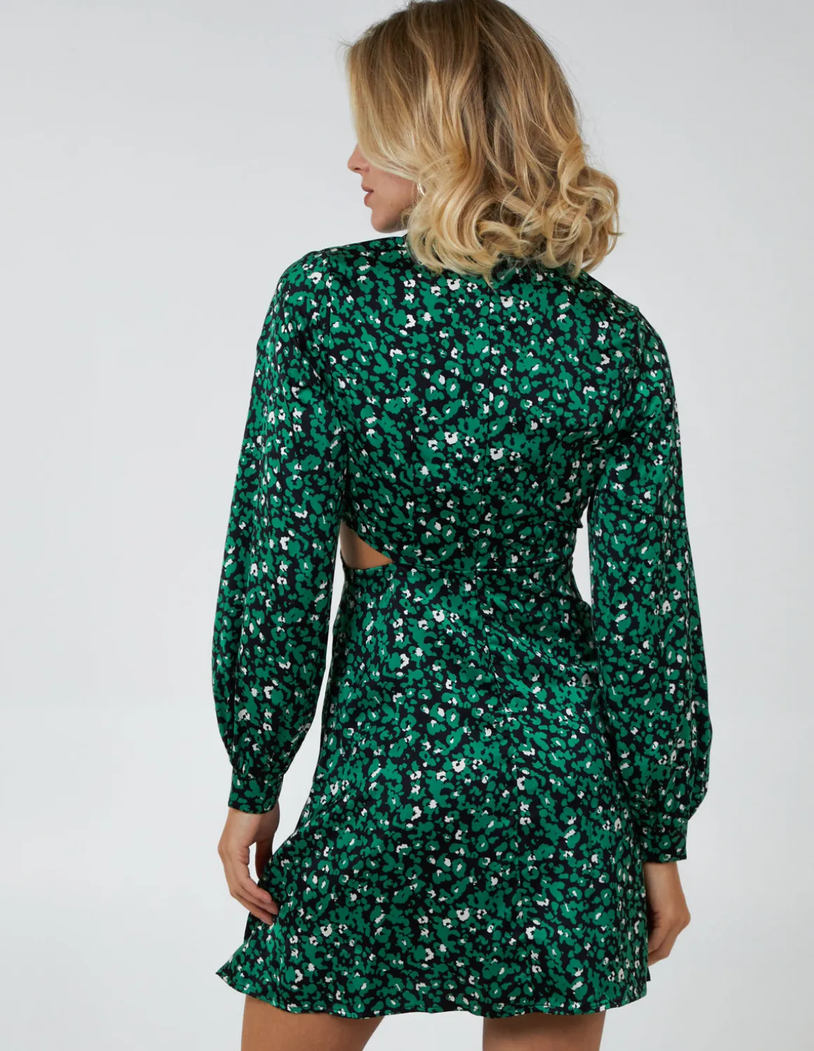 Keyhole Wrap Bust Shirt Dress