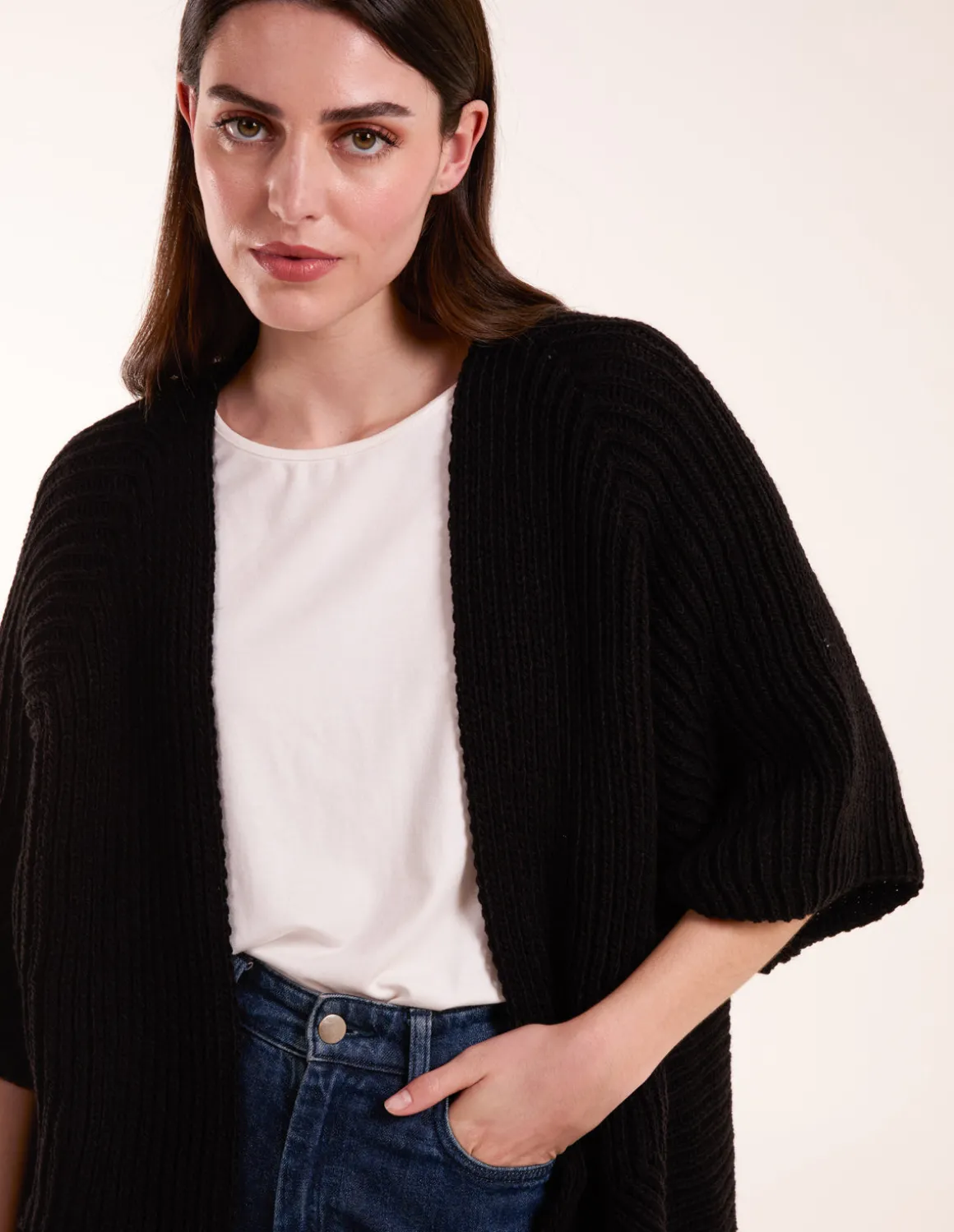 Knitted Mid Length Cardigan