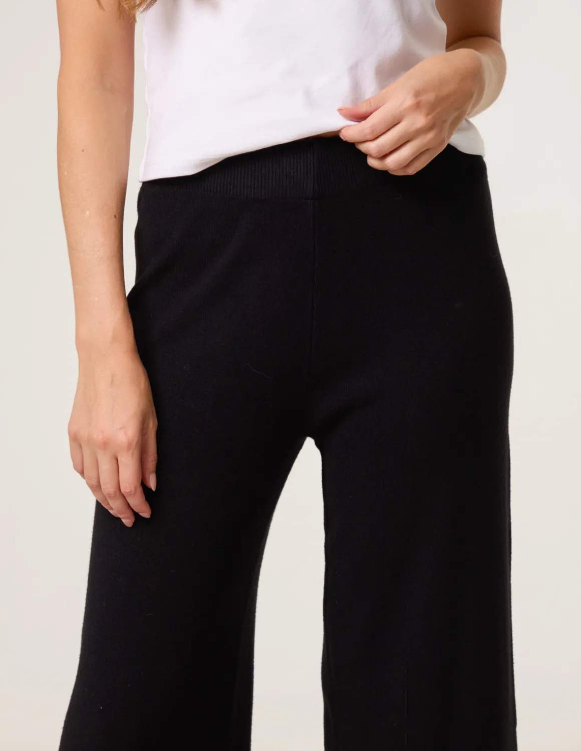 Knitted Wide Leg Trousers