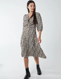 Knot Front Keyhole Dress
