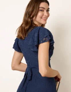 Lace Angel Sleeve Mini Dress