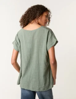 Lace Pattern Cotton Top