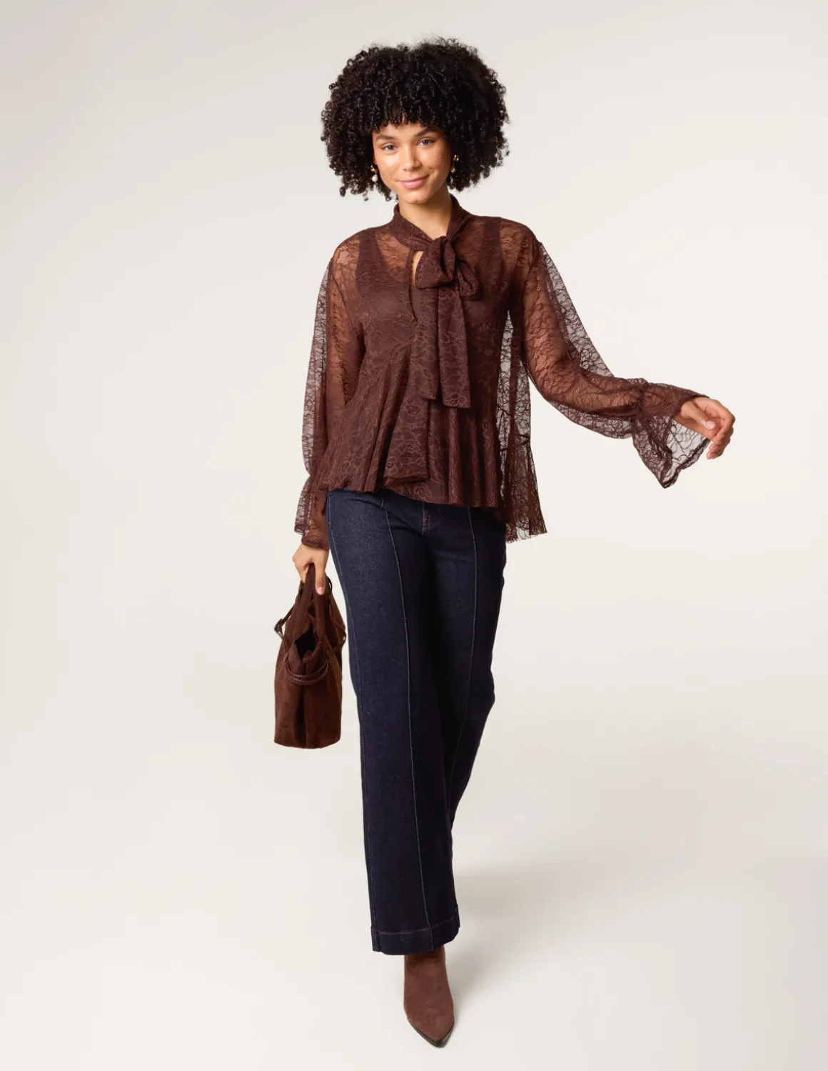 Lace Pussybow Blouse