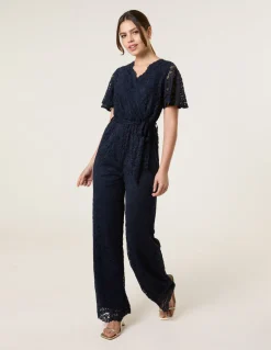 Lace Wrap Over Jumpsuit