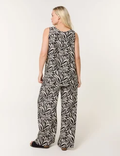 Leaf Print Vest and Trouser Set