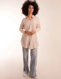Linen Button Front Shirt