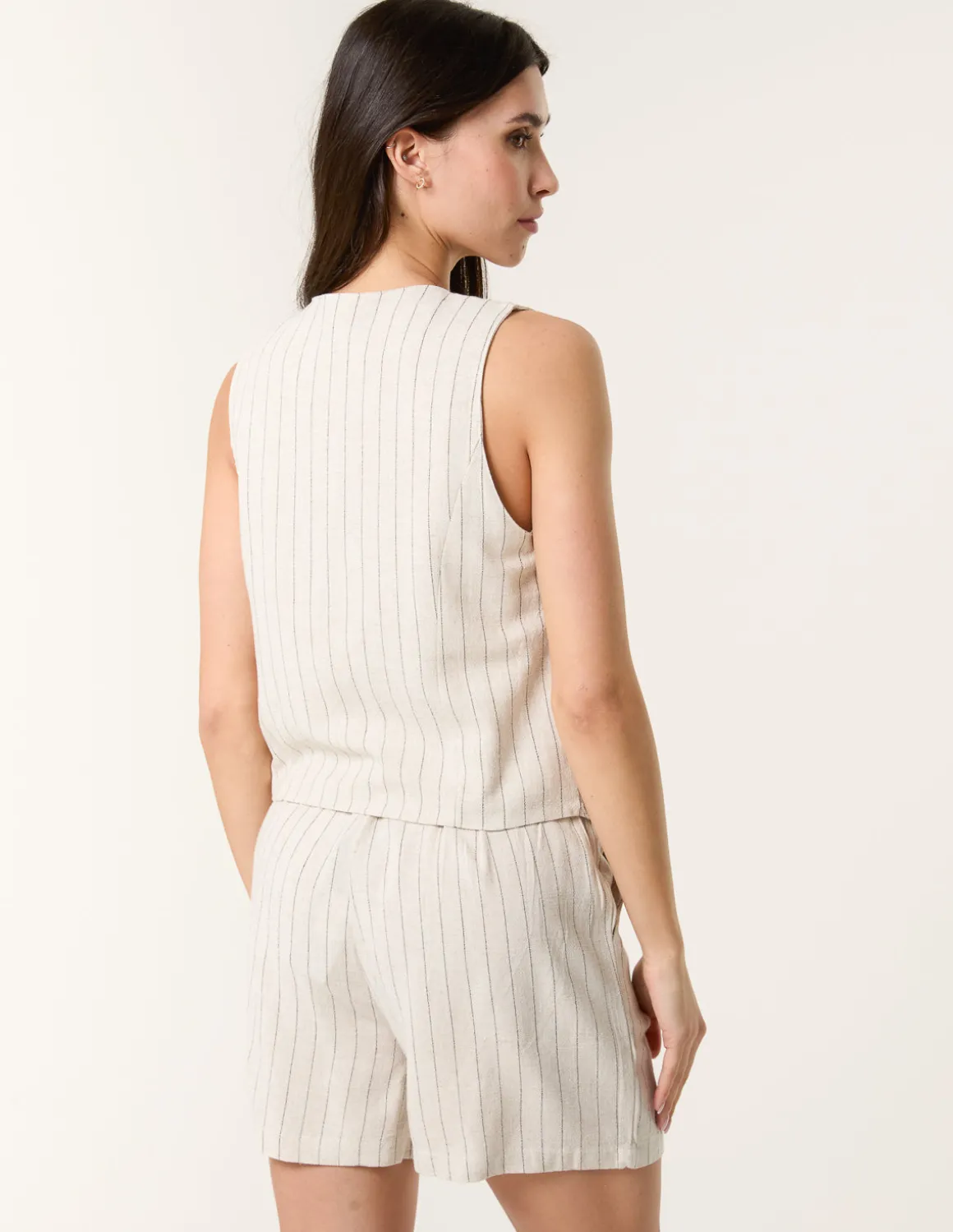 Linen Pinstripe Waistcoat