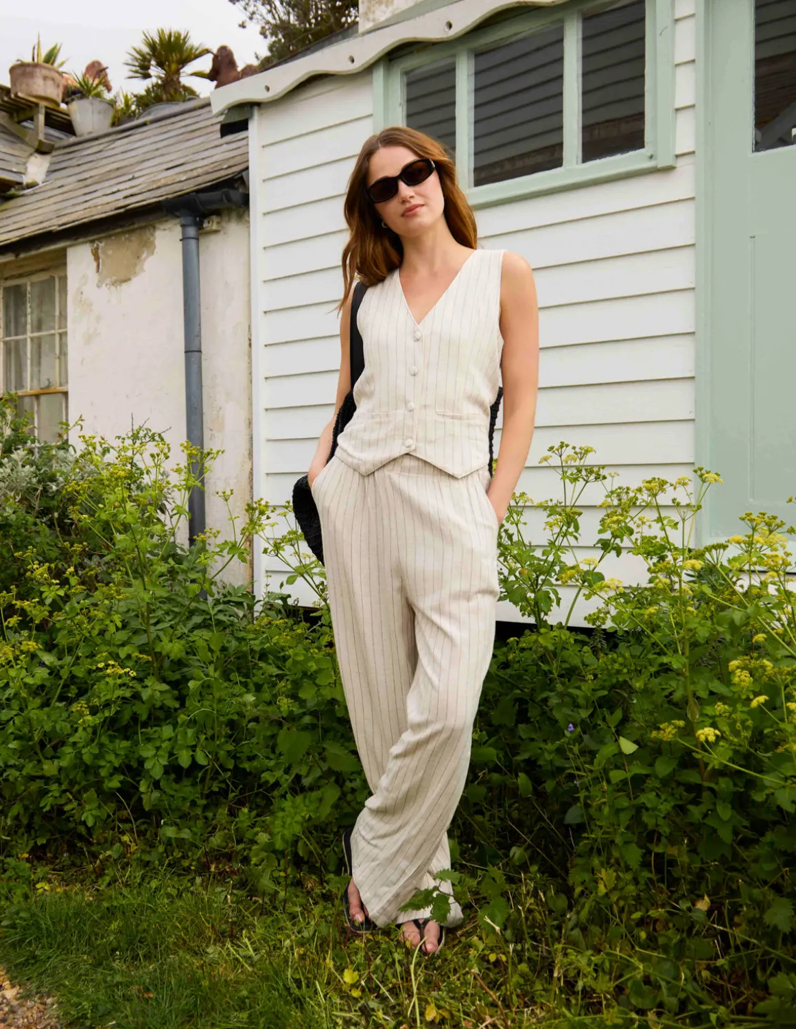 Linen Pinstripe Waistcoat