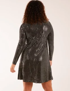 Long Sleeve Mirrored Swing Dress