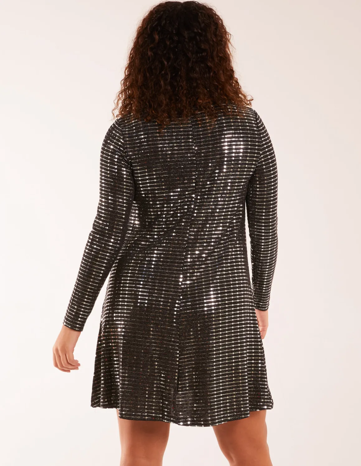 Long Sleeve Mirrored Swing Dress