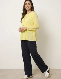 Long Sleeve Pleated Top