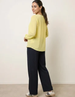 Long Sleeve Pleated Top