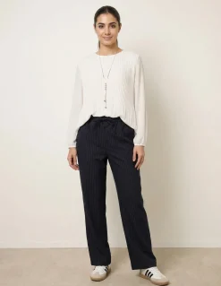 Long Sleeve Pleated Top