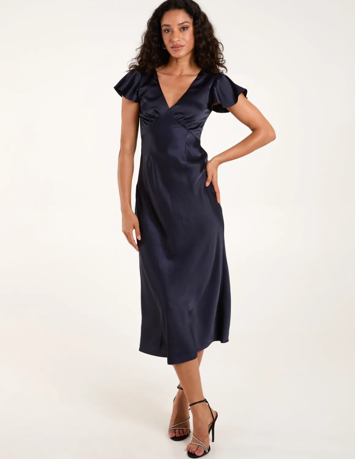 Luxe Angel Sleeve Midi Dress