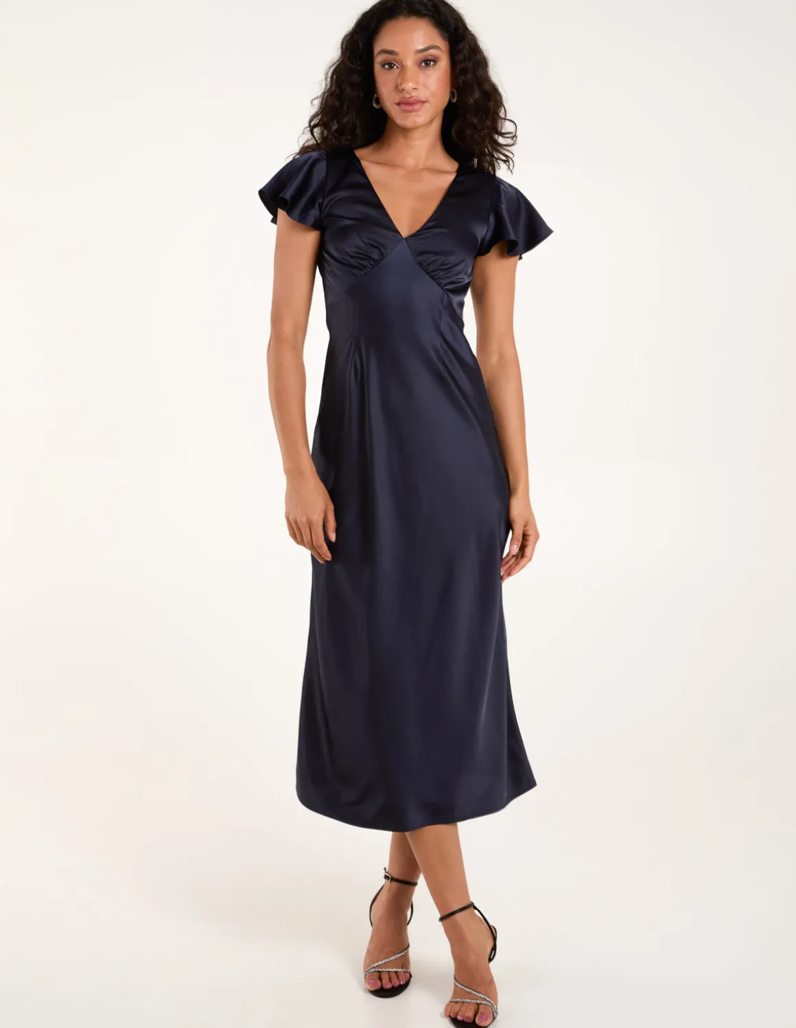 Luxe Angel Sleeve Midi Dress