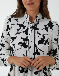Mandarin Collar High Low Mini Dress