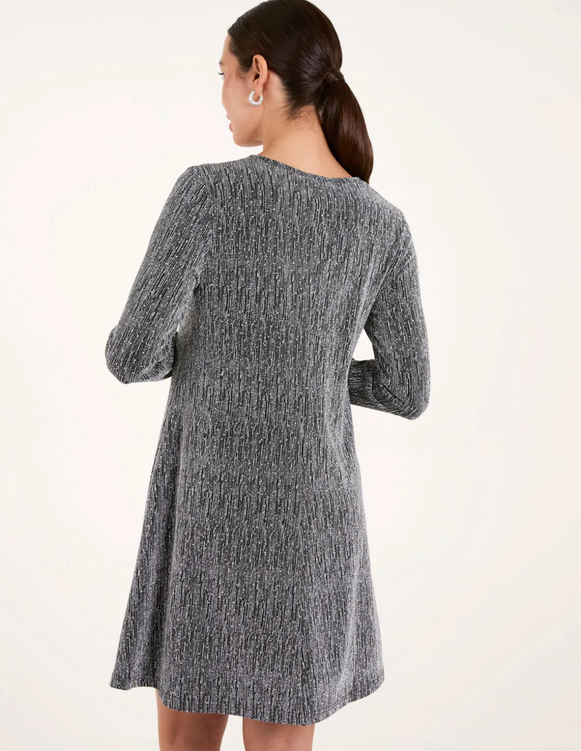 Metallic Diamante Swing Dress