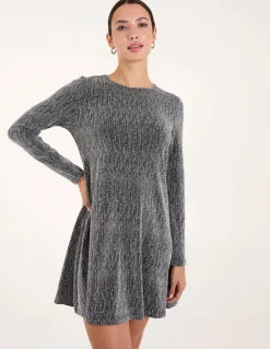 Metallic Diamante Swing Dress
