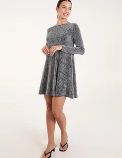 Metallic Diamante Swing Dress