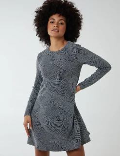 Metallic Swing Mini Dress