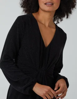 Metallic Tie Back Dress
