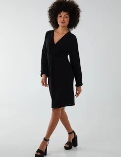 Metallic Tie Back Dress