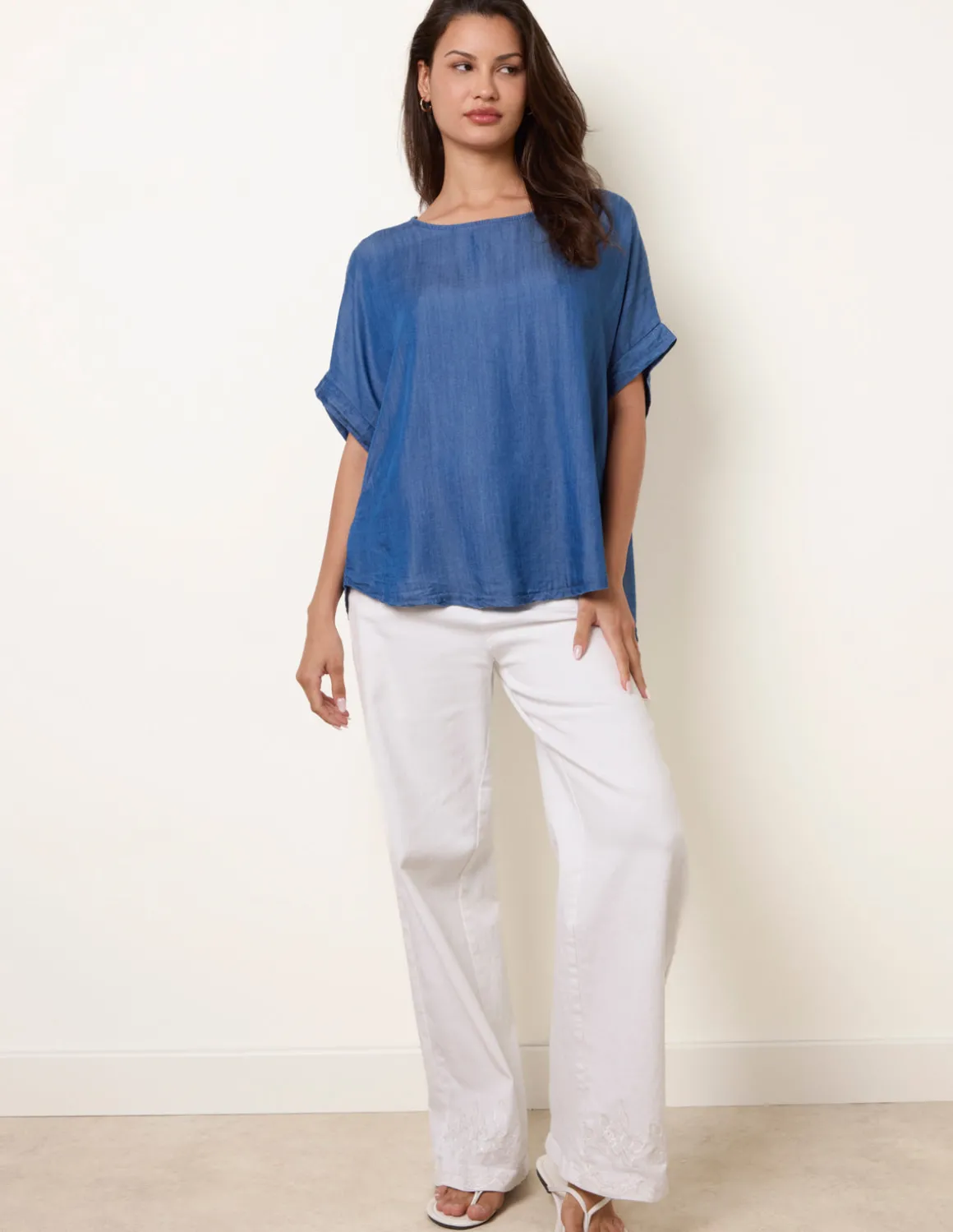 Mid Denim Wash Top