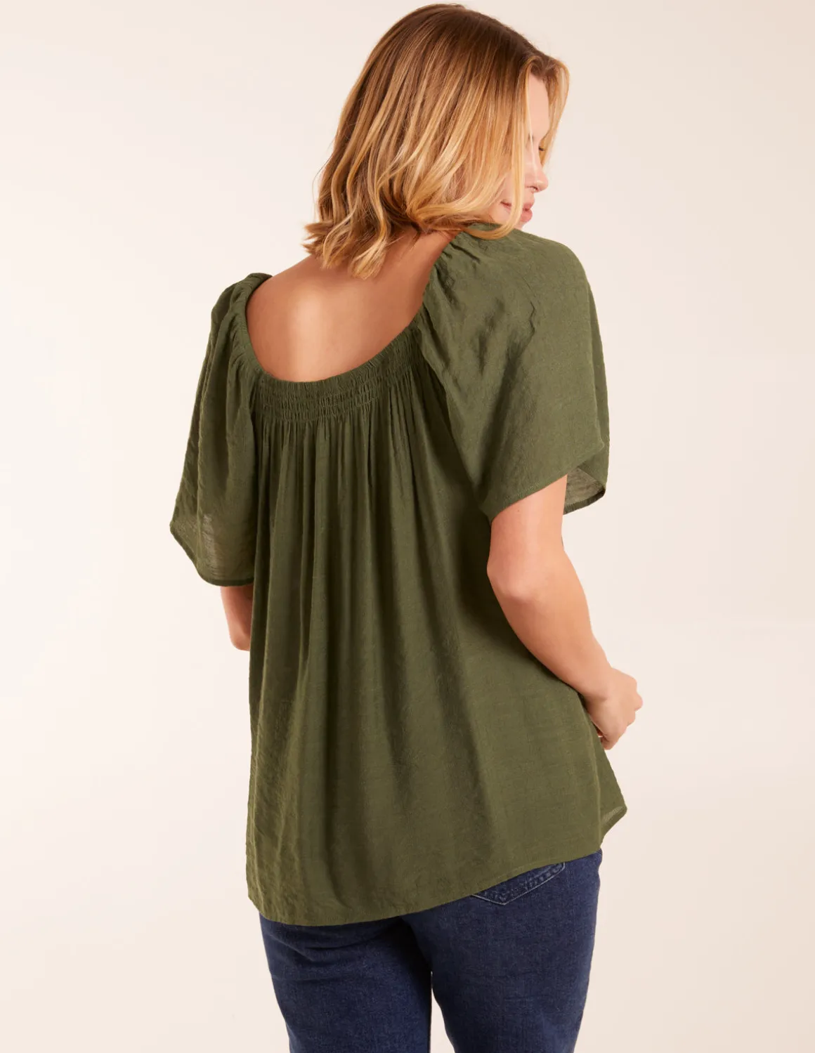 Milkmaid Shirred Swing Top