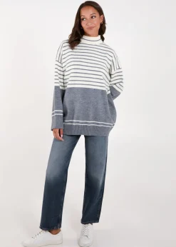Mixed Stripe Round Neck Jumper