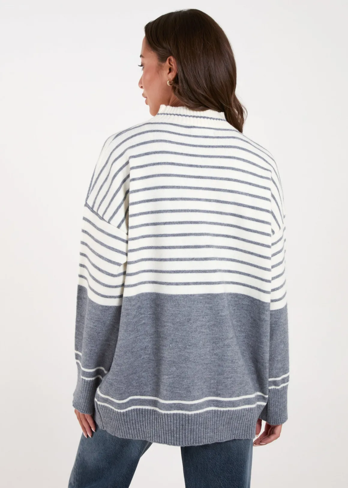 Mixed Stripe Round Neck Jumper
