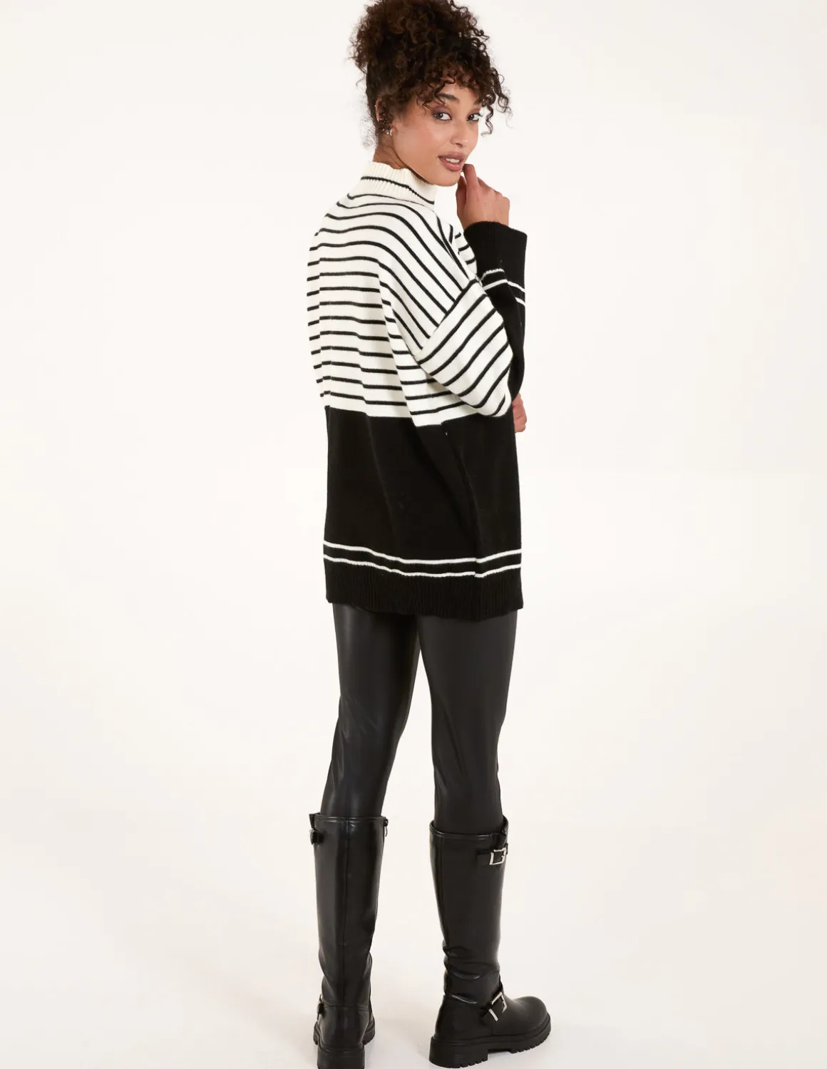 Mixed Stripe Round Neck Jumper
