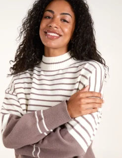 Mixed Stripe Round Neck Jumper